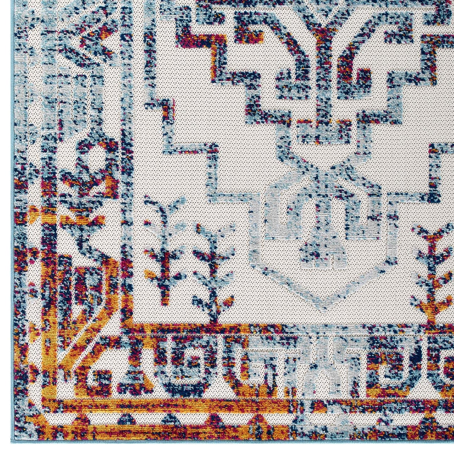 Reflect Nyssa Distressed Geometric Southwestern Aztec 5x8 Indoor/Outdoor Area Rug Multicolored R-1181A-58