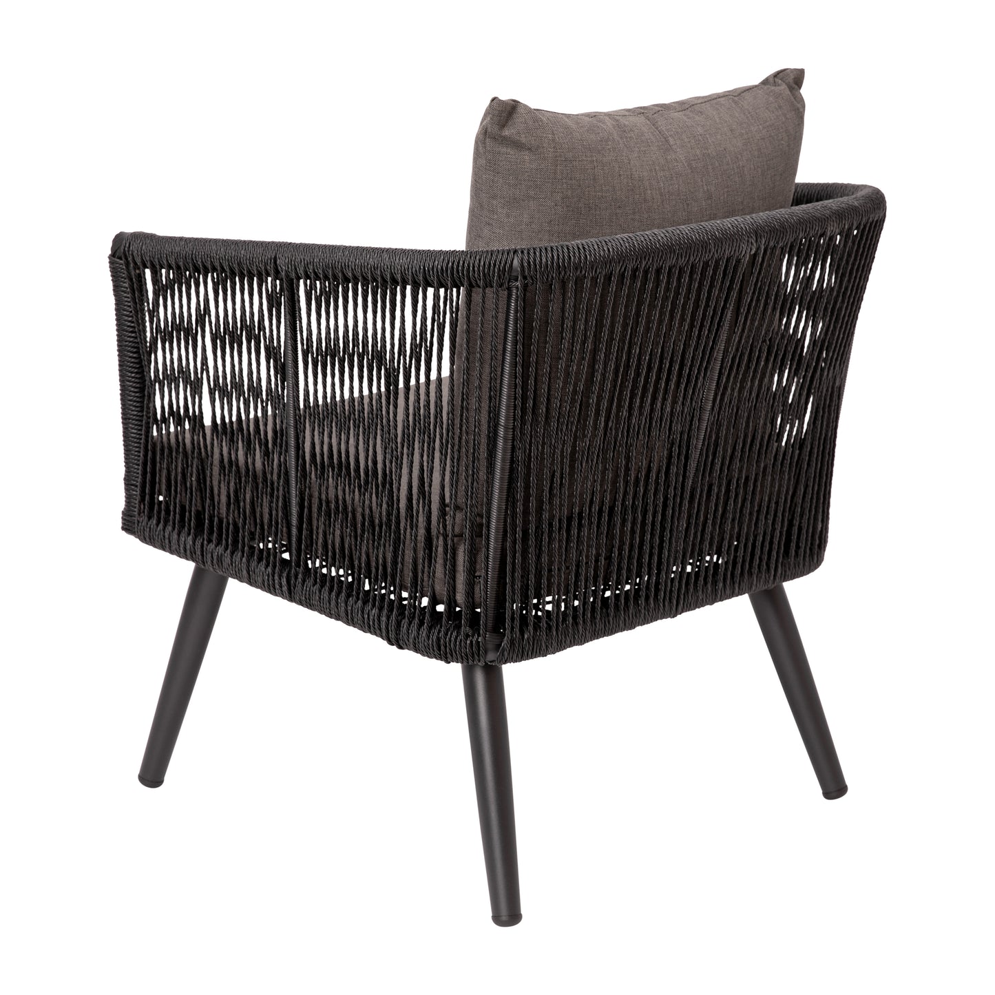 Black Loveseat-2 Chairs-Table SDA-AD723002-4-BK-GG
