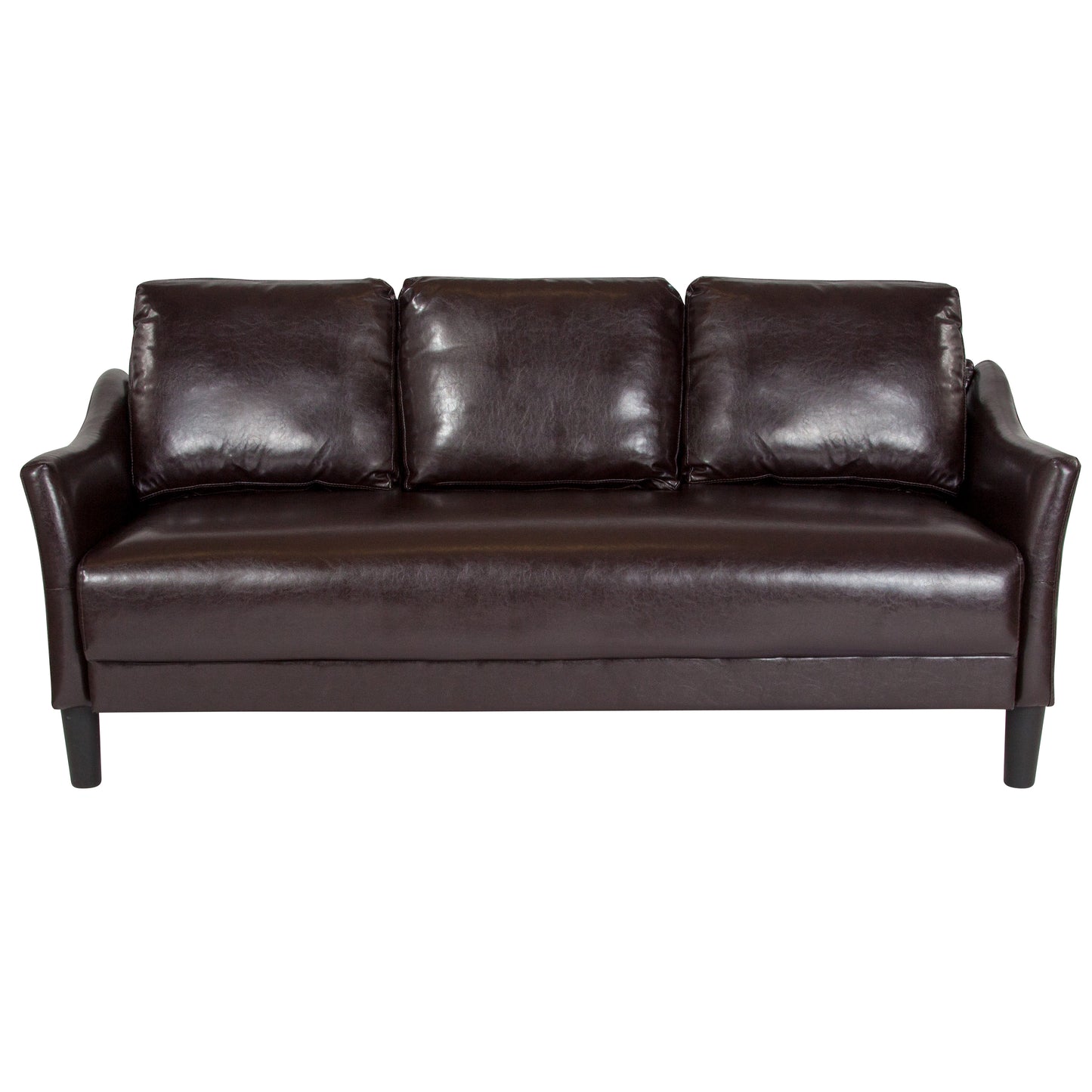Brown Leather Sofa SL-SF915-3-BRN-GG