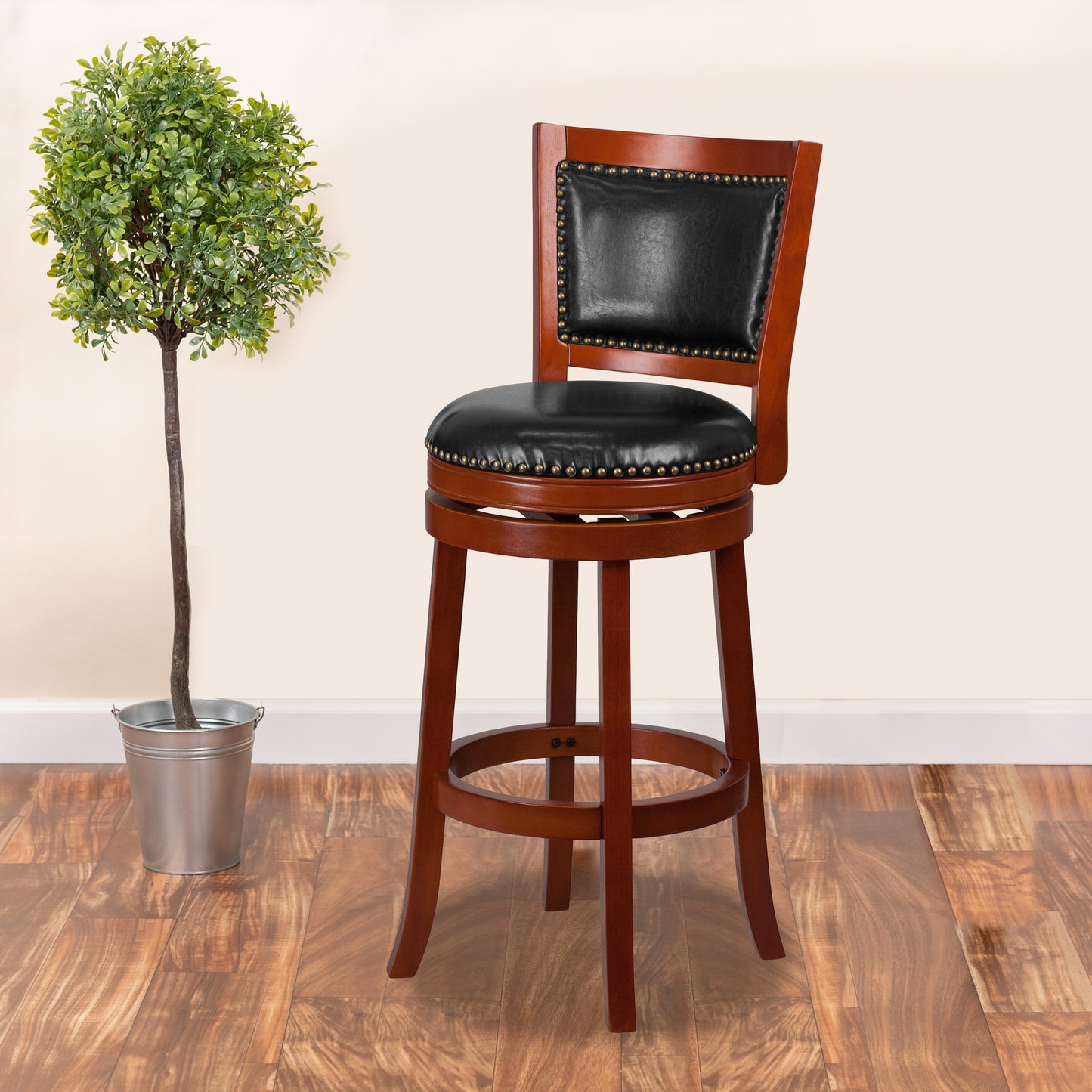 30" Cherry Wood Stool TA-355530