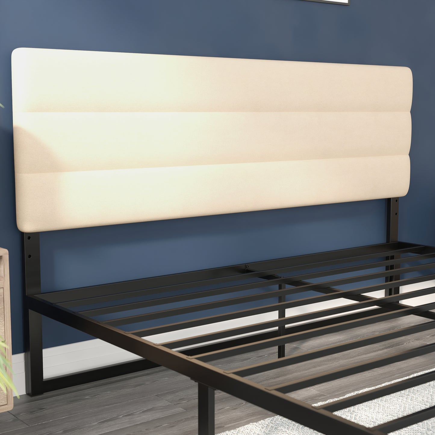 Tufted Headboard - Full, King, Queen, Twin - Blue, Cream, Gray, Taupe