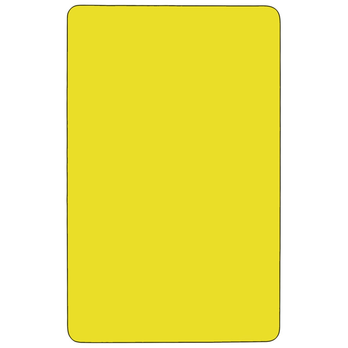 36x72 Yellow Activity Table XU-A3672-REC-YEL-H-A-CAS-GG