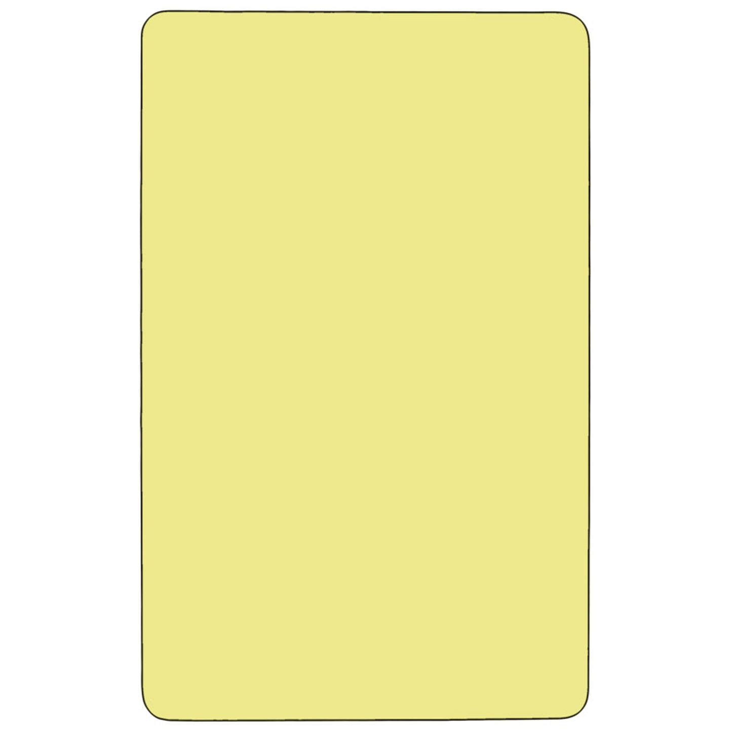 36x72 Yellow Activity Table XU-A3672-REC-YEL-T-P-CAS-GG