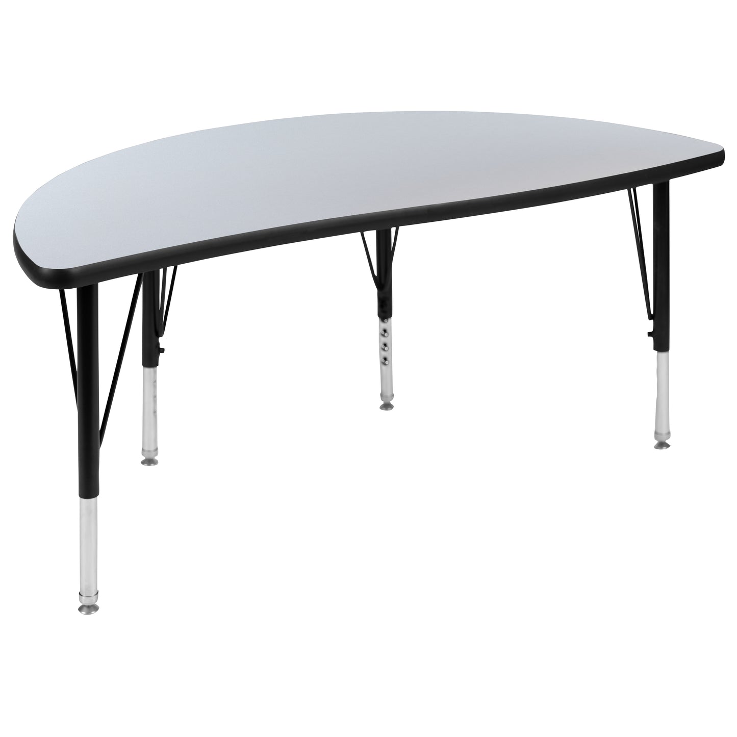 3PC 76" Oval Grey Table Set XU-GRP-A3048CON-48-GY-T-P-GG